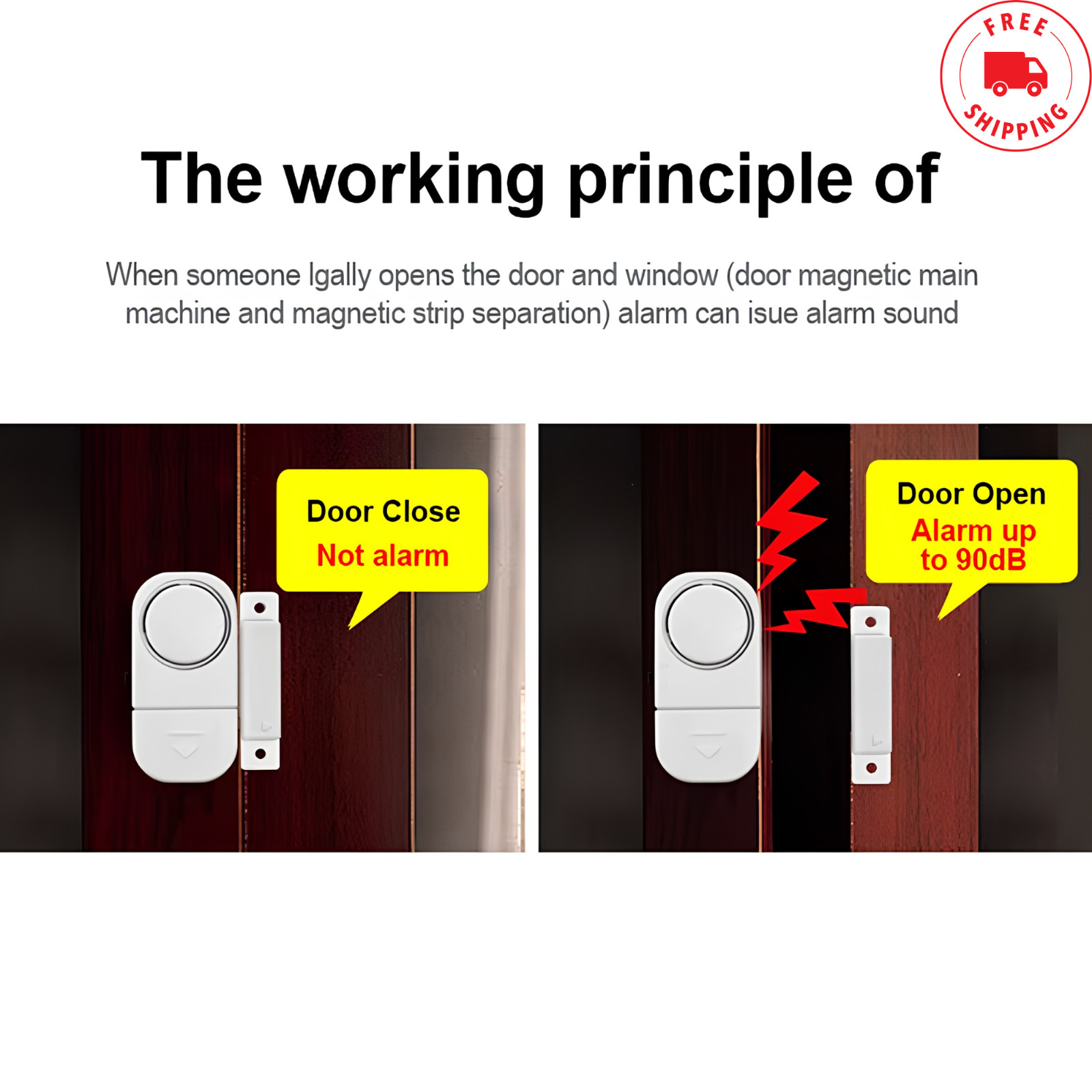 Wireless Home Window Door Burglar Security Alarm System Magnetic Sensor