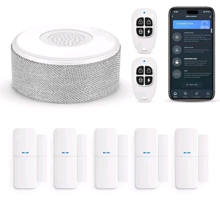 tolviviov WiFi Door Alarm System, Wireless DIY Smart Home Security System