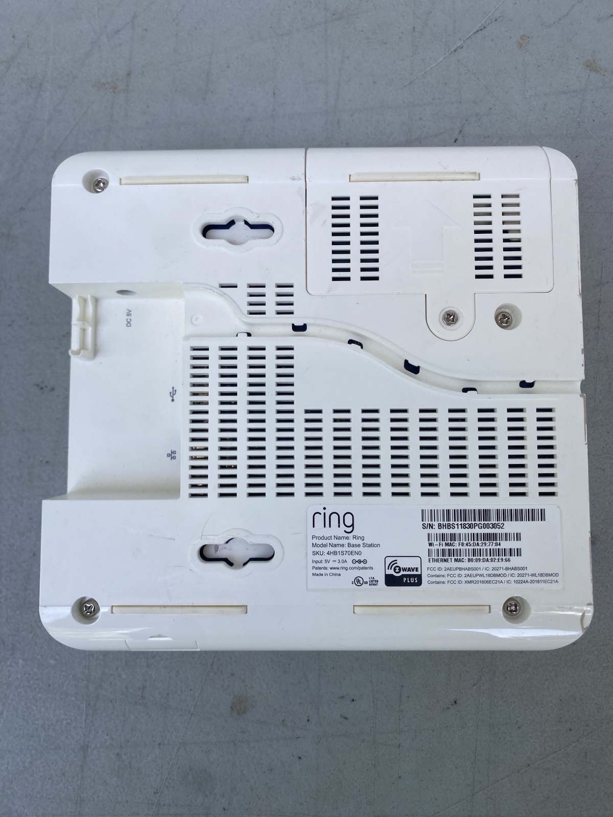 1st Gen Ring Alarm Base Station Home Security No Cable