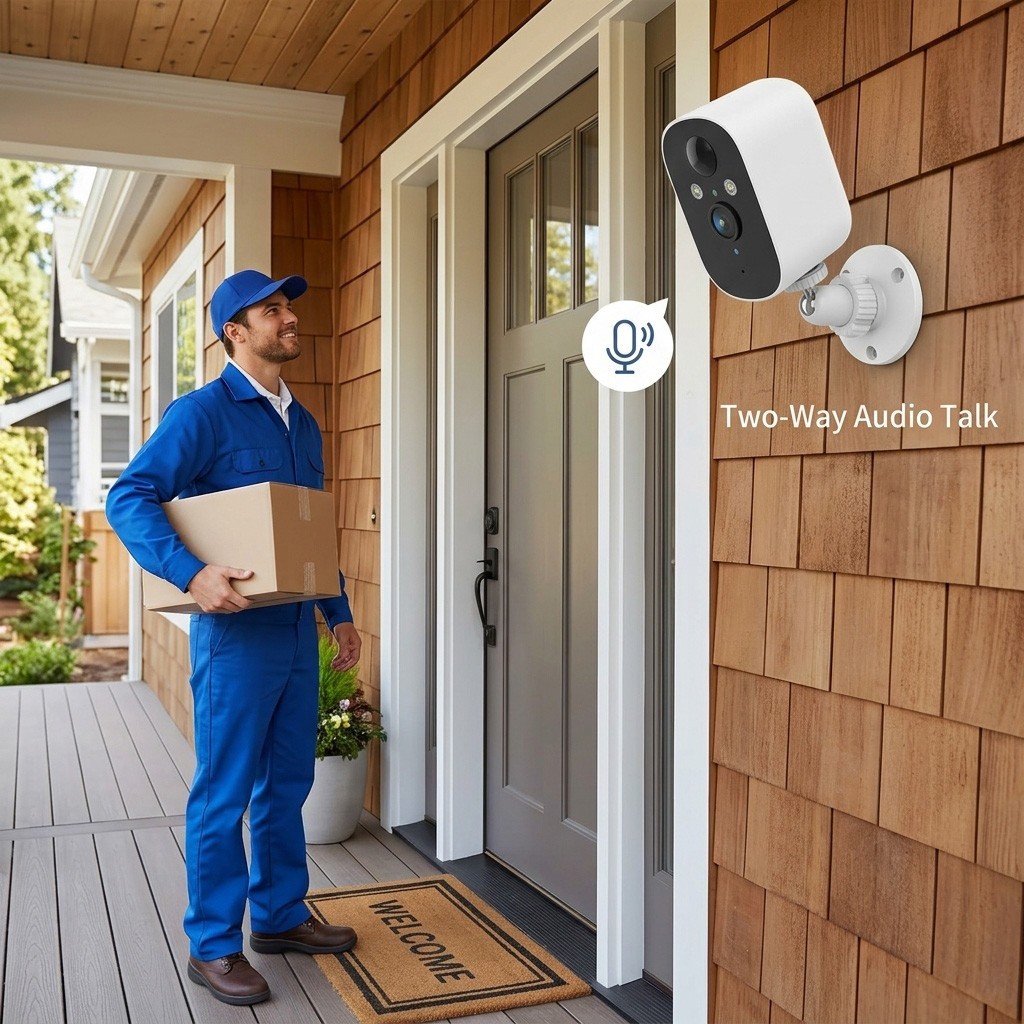 2 Pack Wireless Security Camera 1080P WiFi Solar IP Camera Smart Home Security