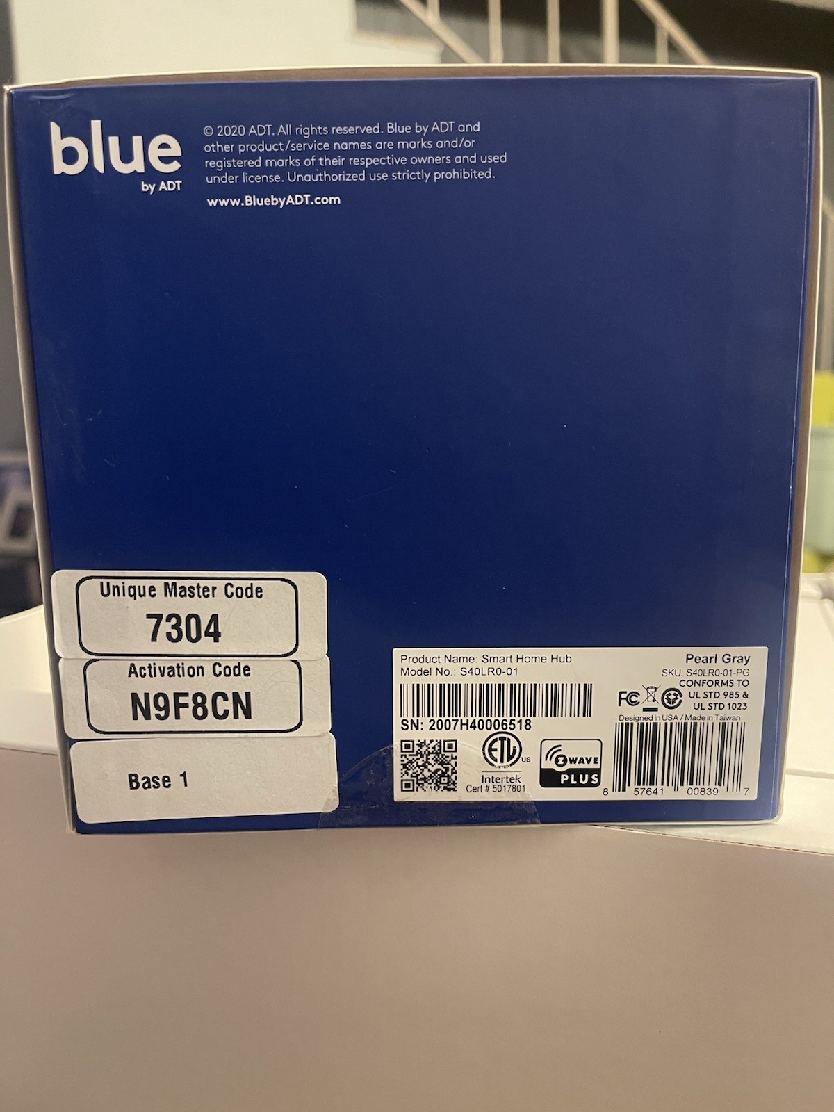 Blue by ADT Smart Home Hub Security System S40LR0-01 Hub, 4 Door/Window 1 Motion