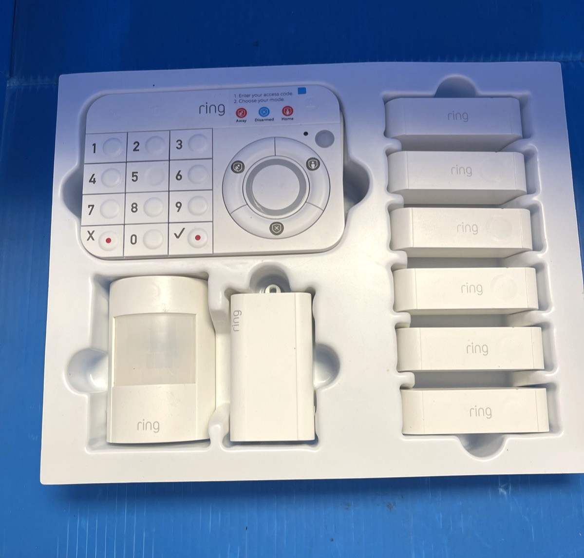 Ring White Alarm Wireless Built-In Memory Home Indoor Security System