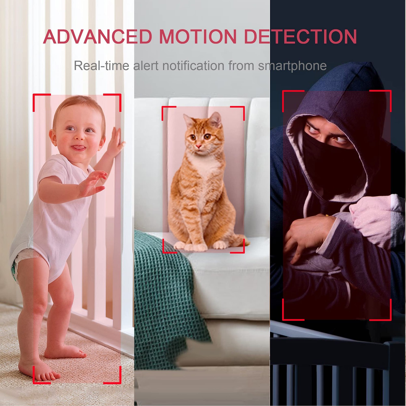 LaView Security Cameras 4pcs, Home Camera 1080P 2.4GHz 4 Pack, White
