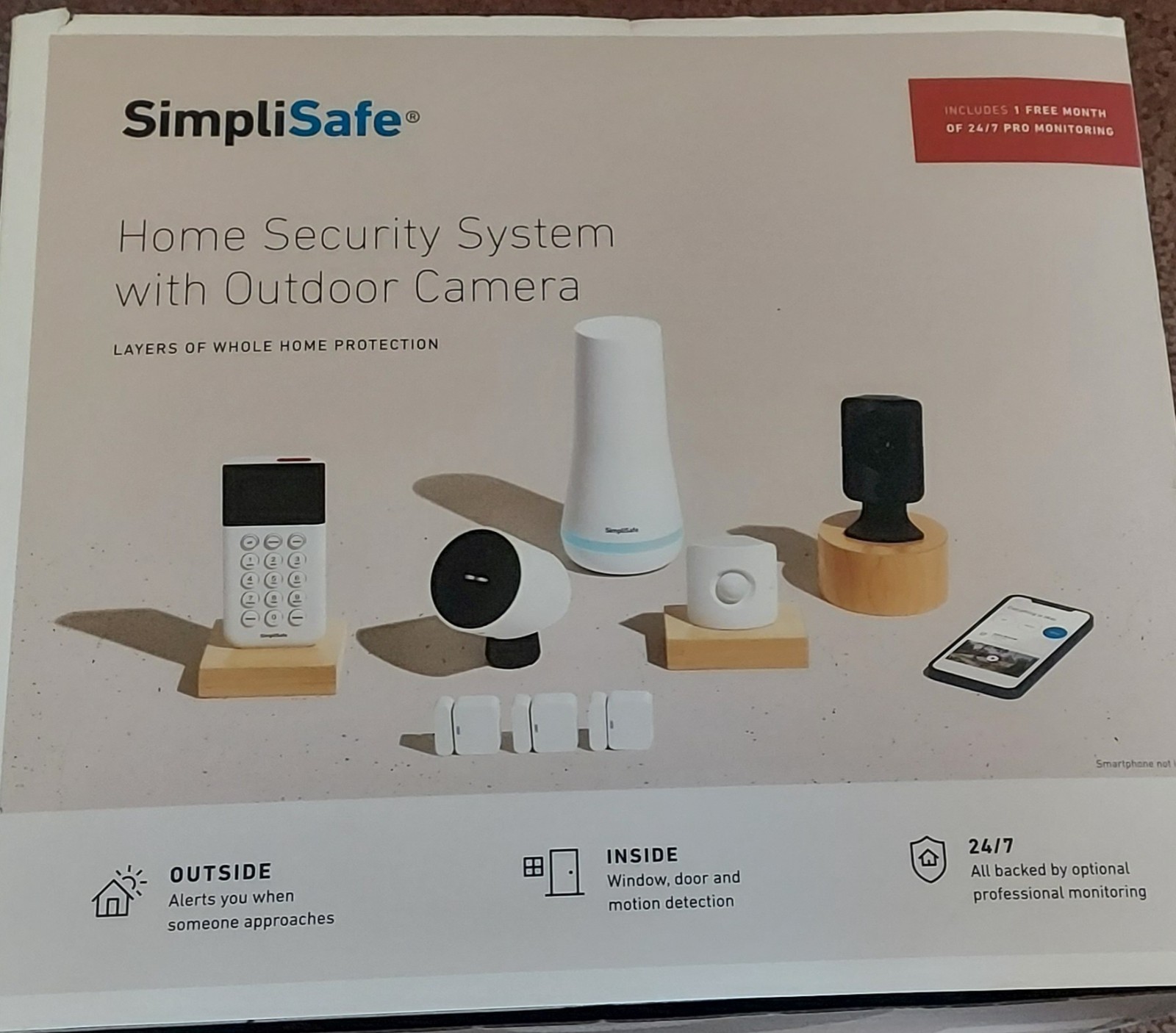 Simply Safe Home Security System w Outdoor Camera NEW