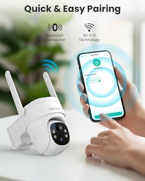 Solar Security Cameras Wireless Outdoor, 3MP Pan Tilt 360°WiFi Camera 3MP-1PK