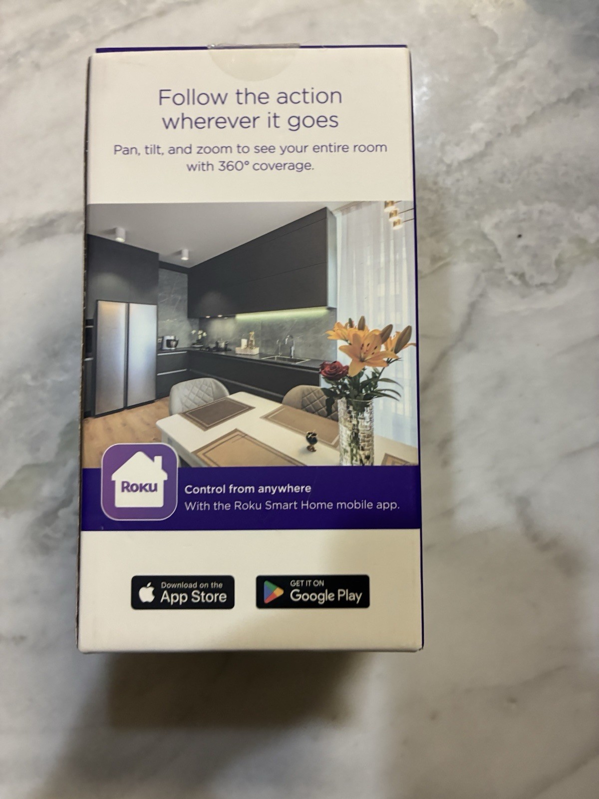 Roku Indoor Camera 360° SE Wired 1080p Pan & Tilt, Motion & Sound Detection