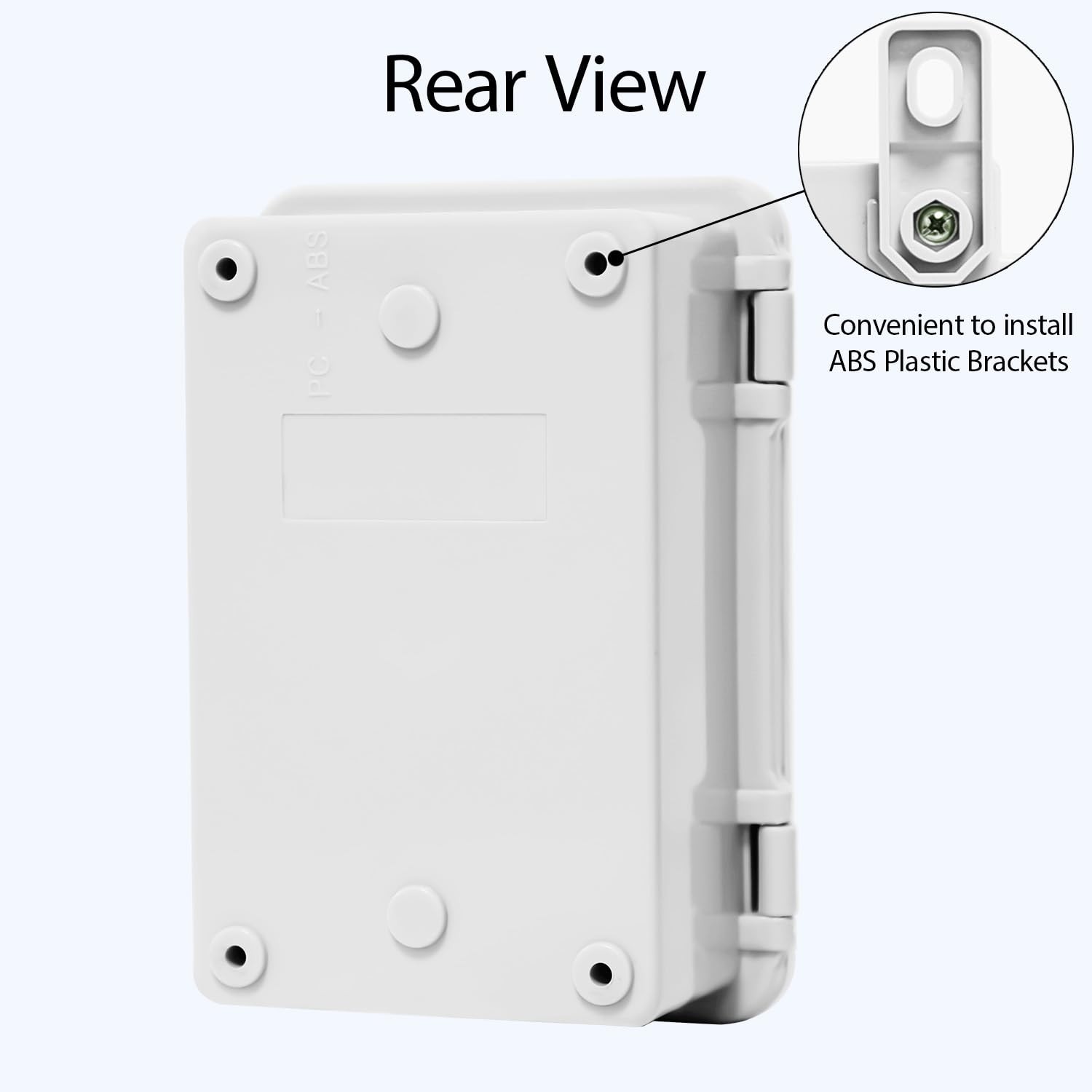 Junction Box, ABS Plastic, 5.9″ x 3.9″x 2.8″ (1pc), Opaque Cover