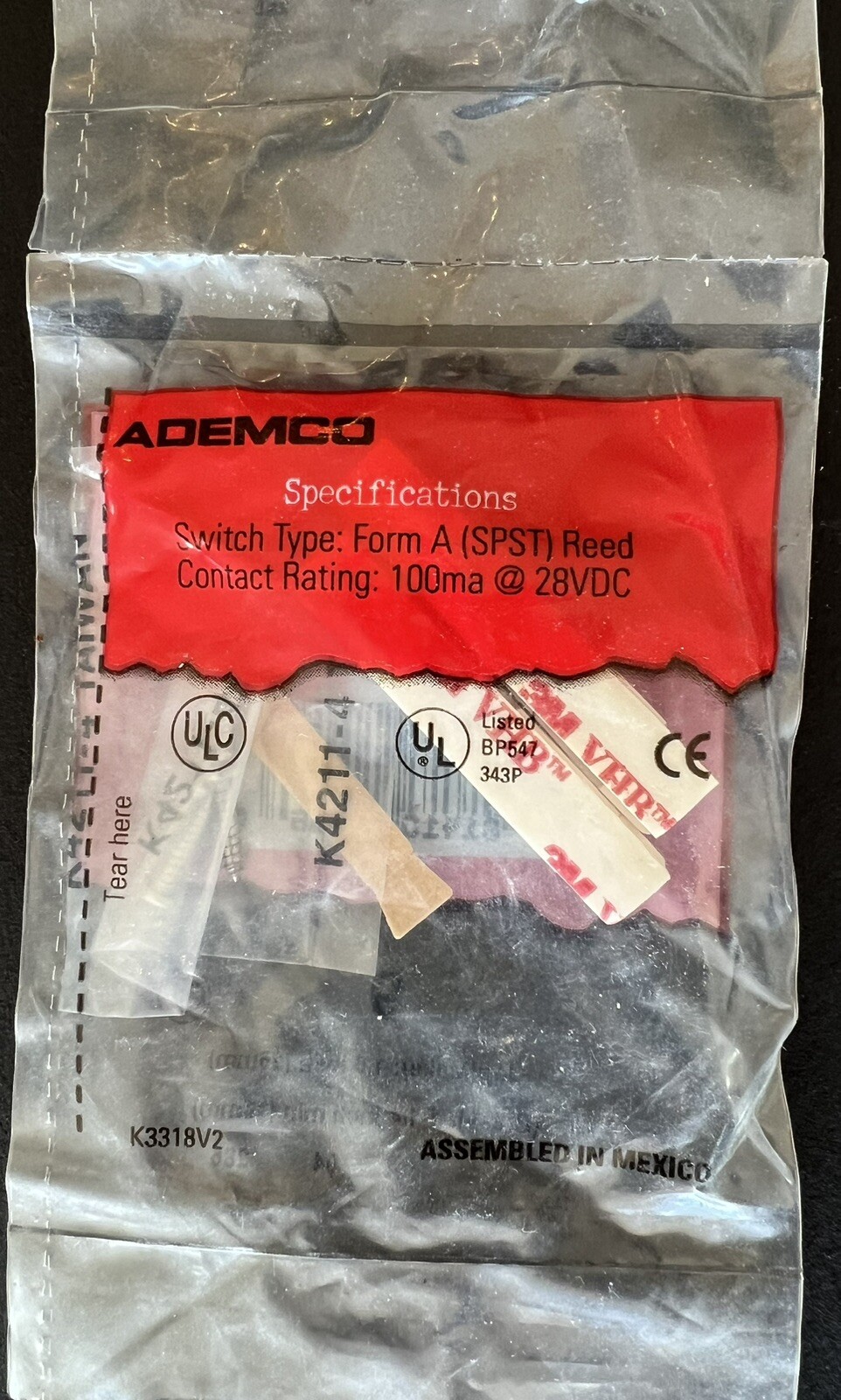 Honeywell Ademco 945T-WH Magnetic Contact Sensor- 3-Pack – Brand New Sealed!