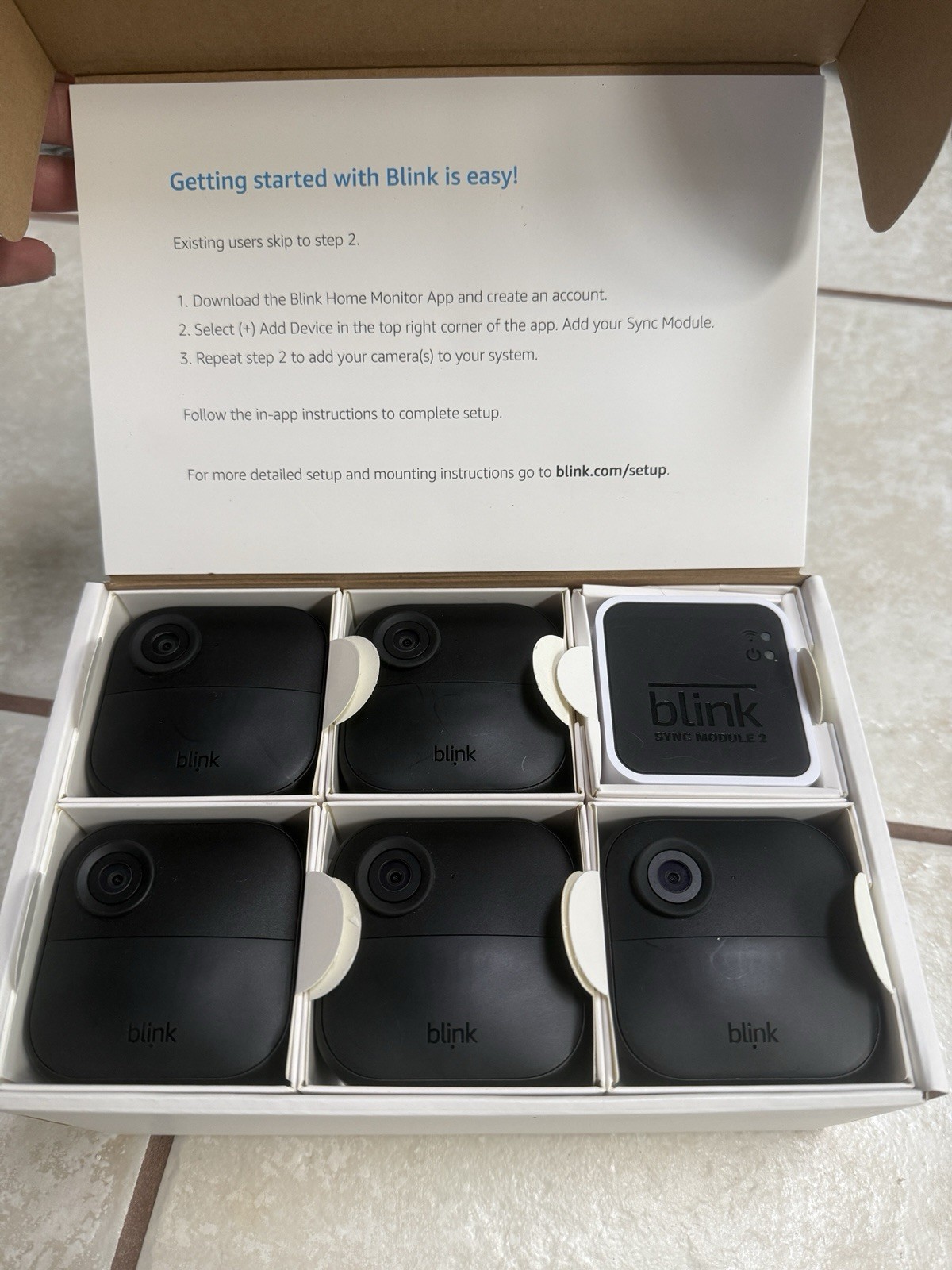 Blink Outdoor 4 Wireless 5-Cam System 1080p Night Vision, Sync Module & Mounts