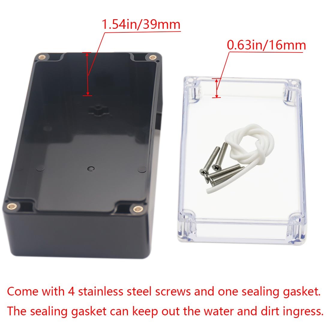 Otdorpatio Project Box IP65 Waterproof Junction 6.22″x3.54″x2.36″, Clear