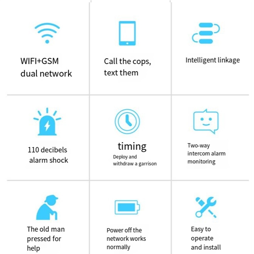 Tuya APP Remote Control WIFI+GSM Alarm System for Home Security Burglar5920
