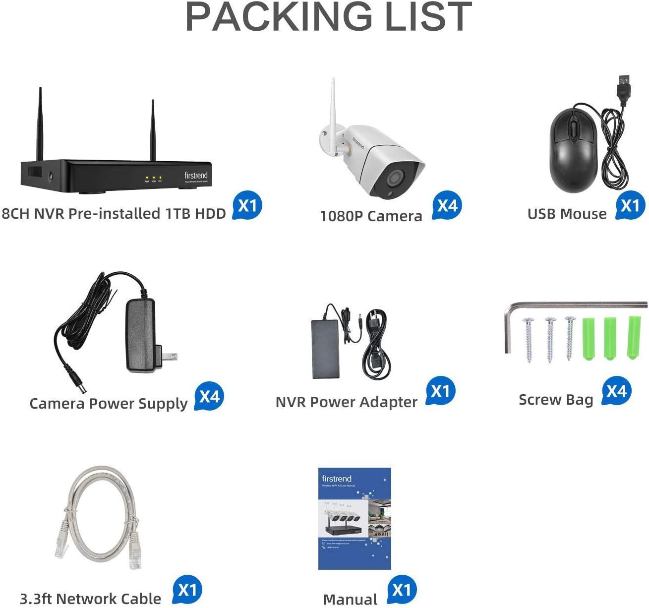 BEST Video Surveillance Security Cameras 1TB Protect FAMILY Theft Robbery 4PC