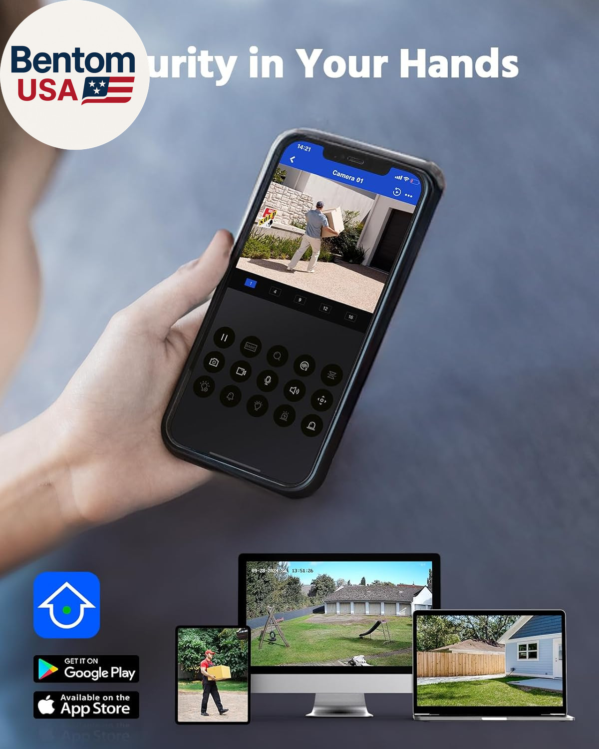 8CH 2MP Security Camera System, 8 Channel H.265+ DVR Recorder, AI Human/Vehicle