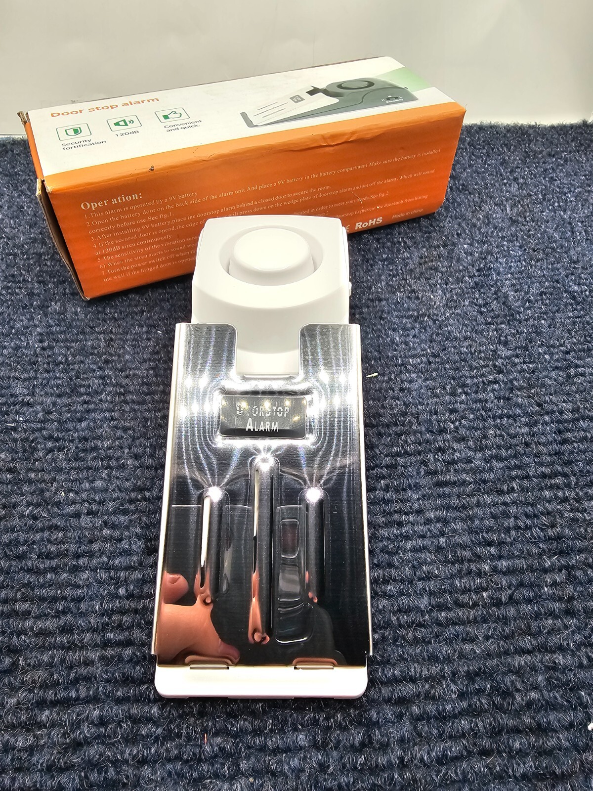 ( QTY 3 ) Door Stop Alarm Wireless Door Stopper with 120DB Security Home Alarm