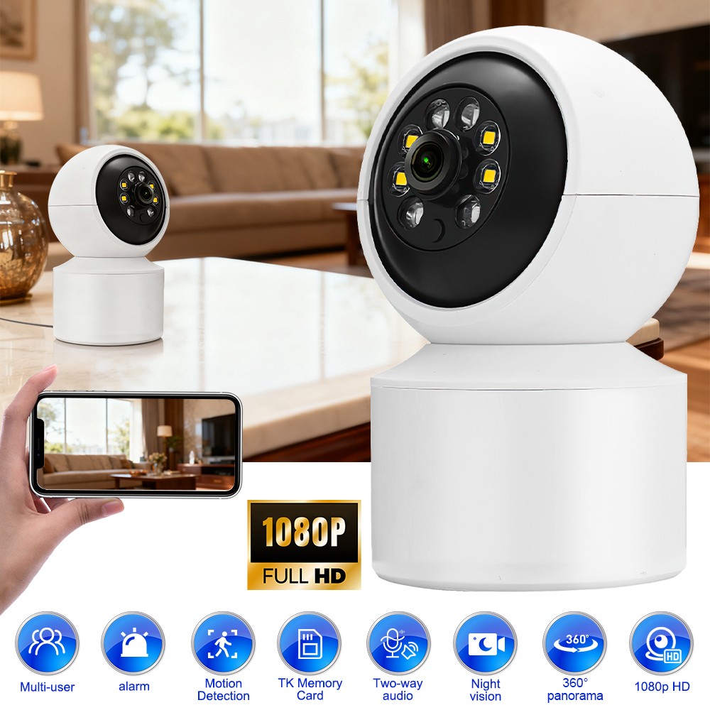 1080P HD Wireless Security Camera Indoor Home CCTV Baby Dog Pet WIFI Monitor