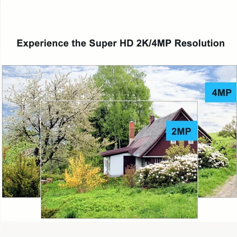 8CH 4MP Lite DVR 4MP Outdoor CCTV Security Camera System Kit Night Vision UK