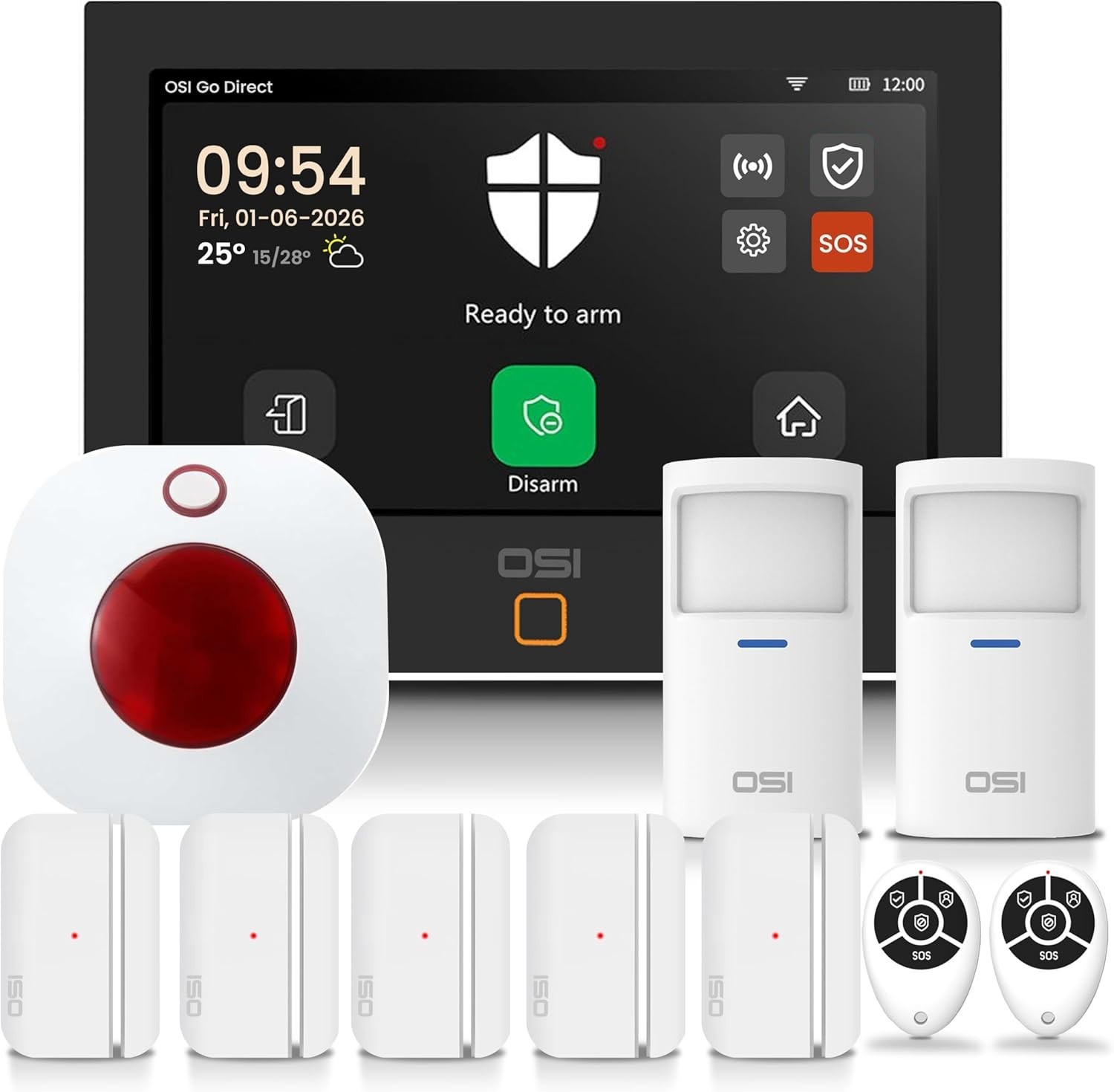 Alarm System for Home Security Gen 211 piece. DIY, Touch Screen, Motion Detec…