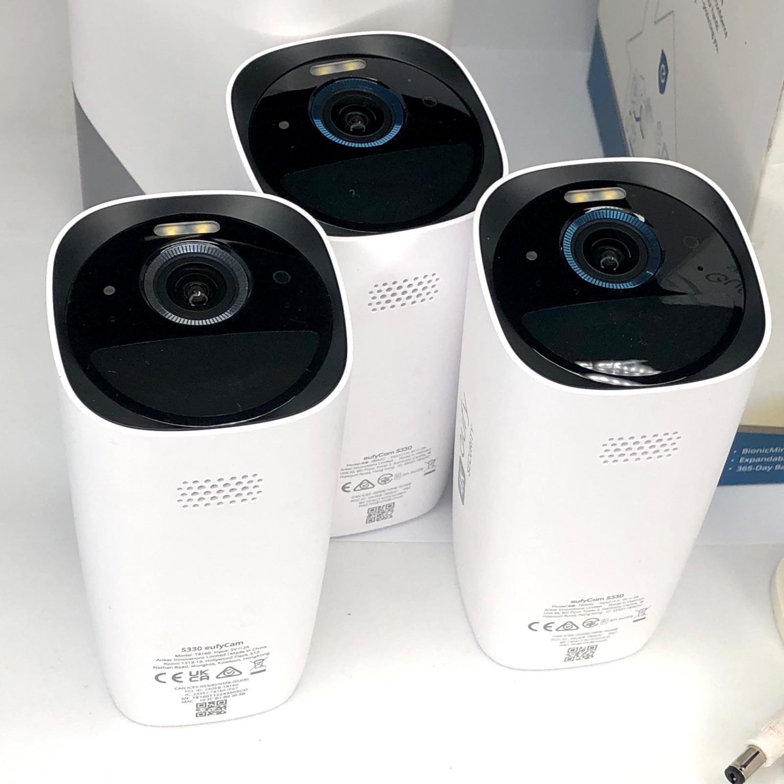 EufyCam 3, 3-Outdoor Wireless 4K Solar Powered Security Cameras w/ HomeBase 3