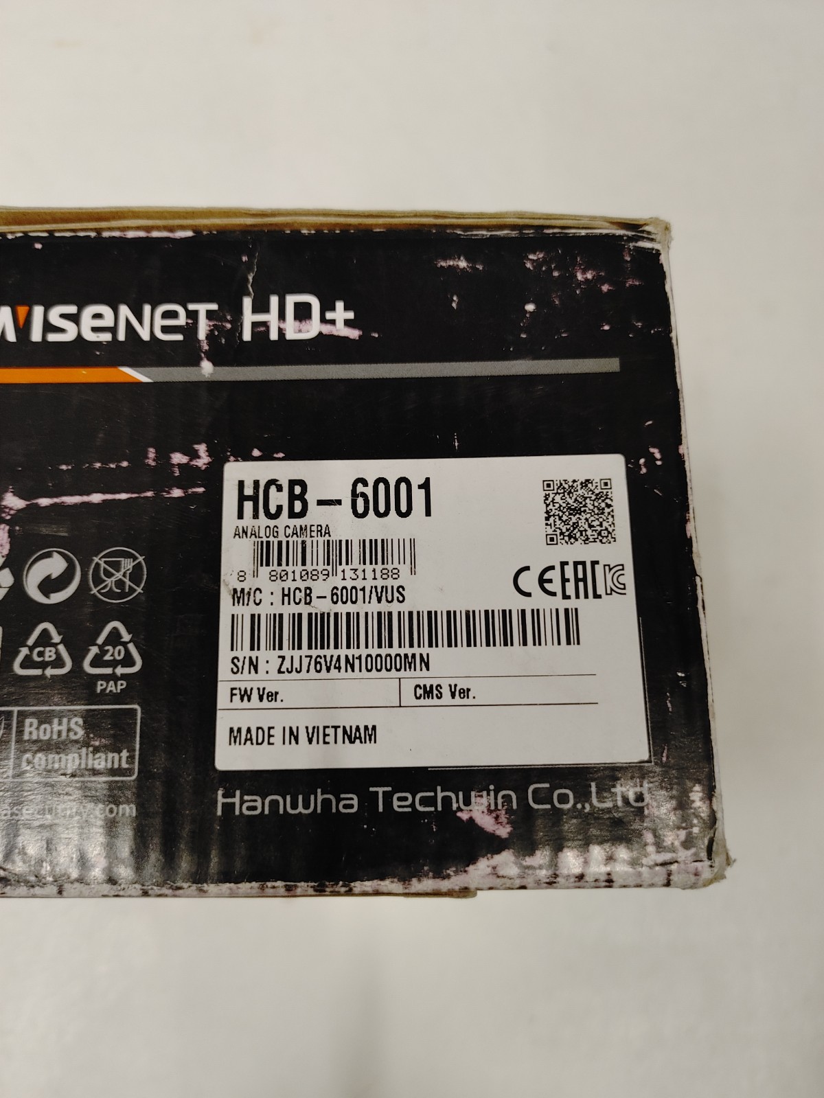 Wisenet Box Security Camera HCB-6001