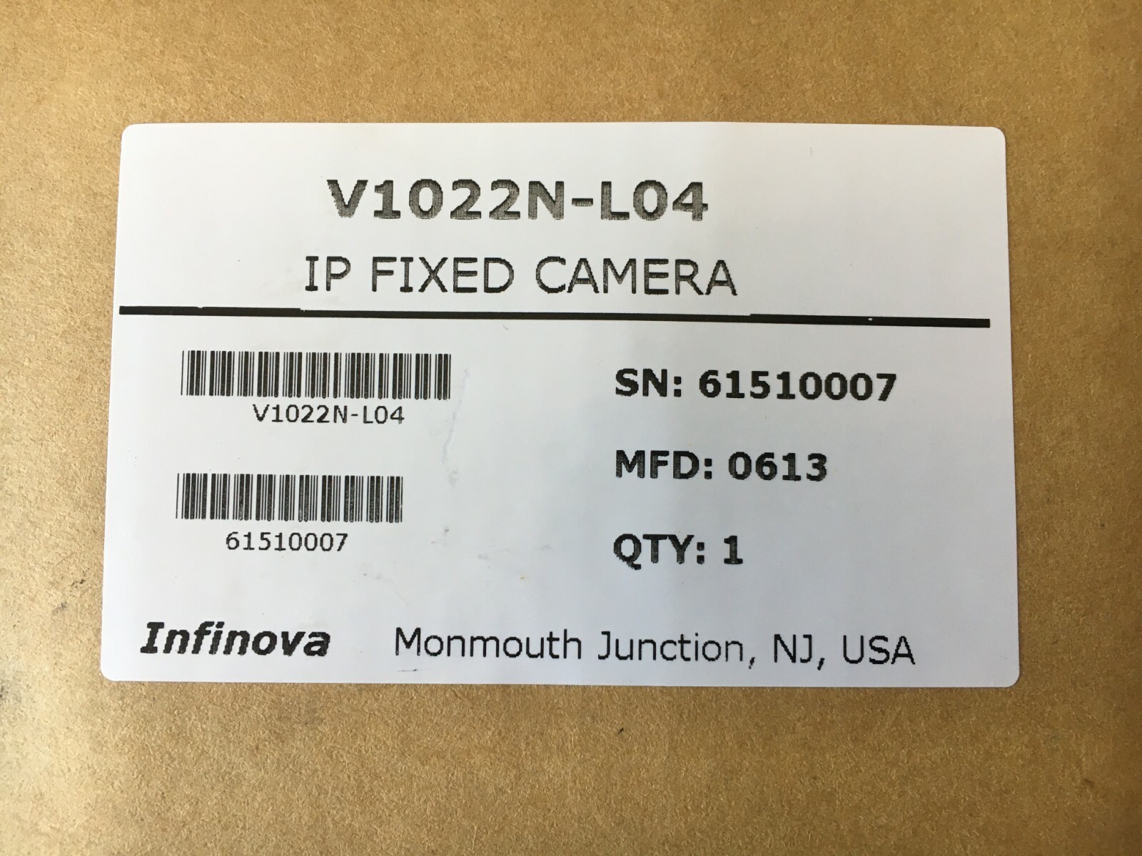 *NEW* Infinova V1022N-L04 IP Fixed CAMERA