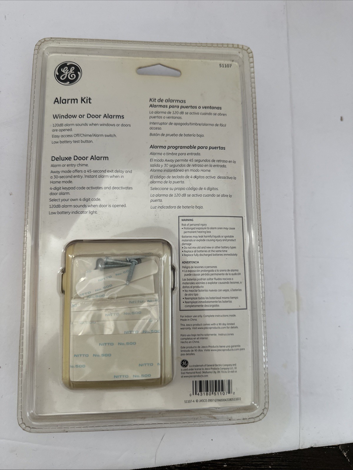 GE Personal Security Window Door Alarm Wireless Chime Keypad 120db Keypad