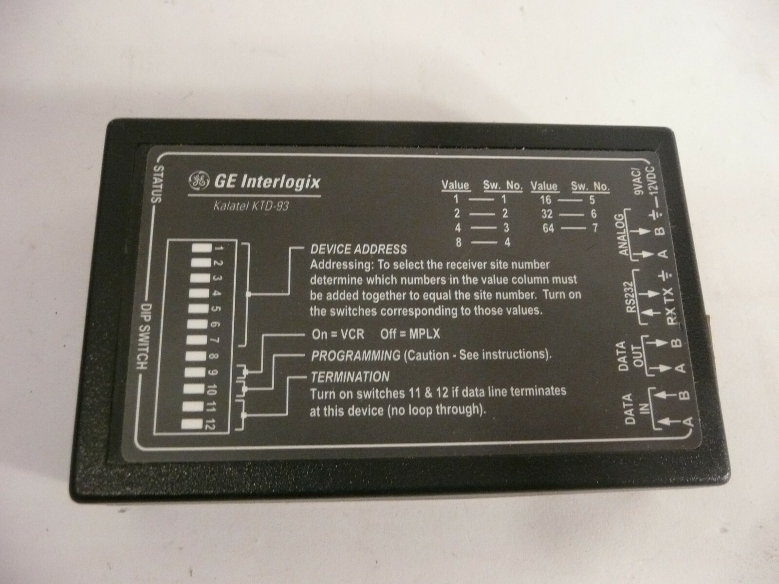 NEW GENUINE GE INTERLOGIX KALATEL KTD-93 AUXILIARY DEVICE DRIVER