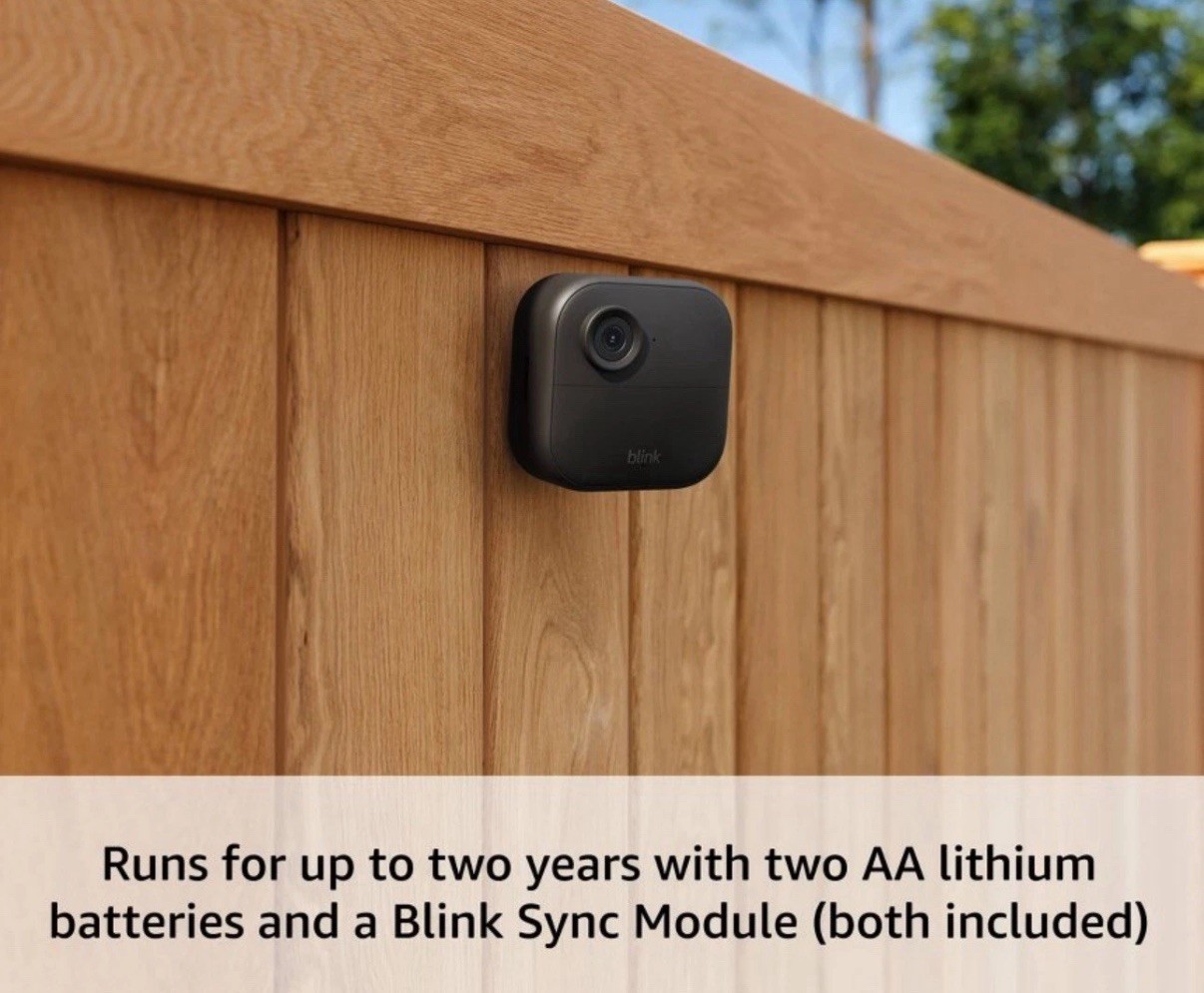 Blink Outdoor 4 (4th Gen 2025) Wireless Security Camera + Sync Module, 2 Cameras