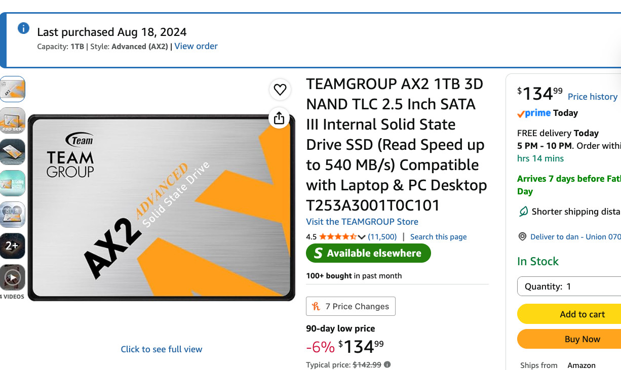 eufy S380 HomeBase 3 WITH 1TB HARD DRIVE