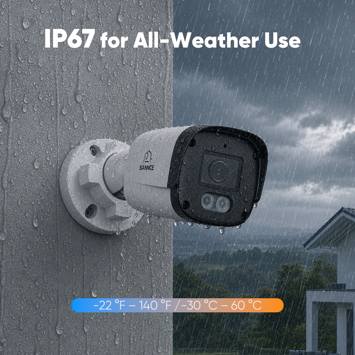 SANNCE 8MP PoE Security IP Camera Outdoor Two Way Audio Outdoor AI Night Vision