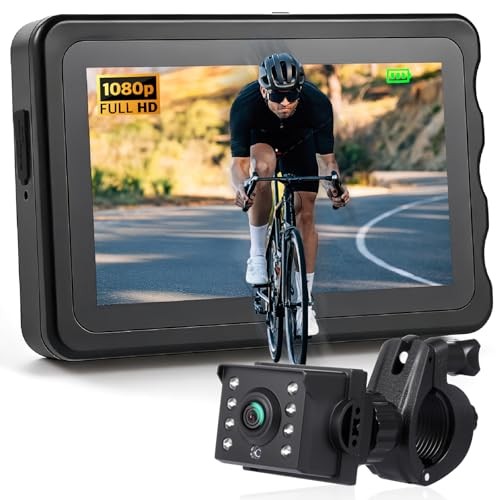 Bike Camera with 5000mAh Rechargeable Battery 360° Rotation 4.3” HD 1080P