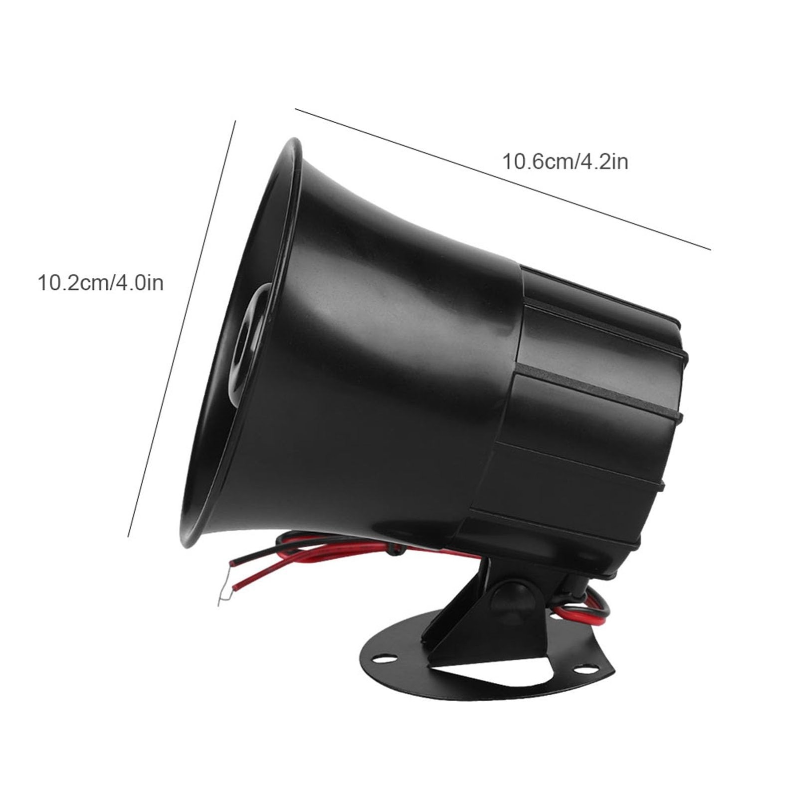 110dB Siren Alarm, 4 x 4.2 in Security Horns Sirens, IP65 Waterproof 12V Sire…