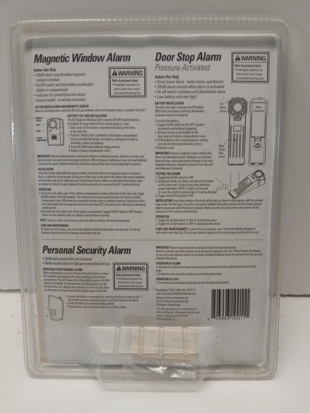 New GE Wireless Security Kit Window or Door Alarm Entry Chime Mode