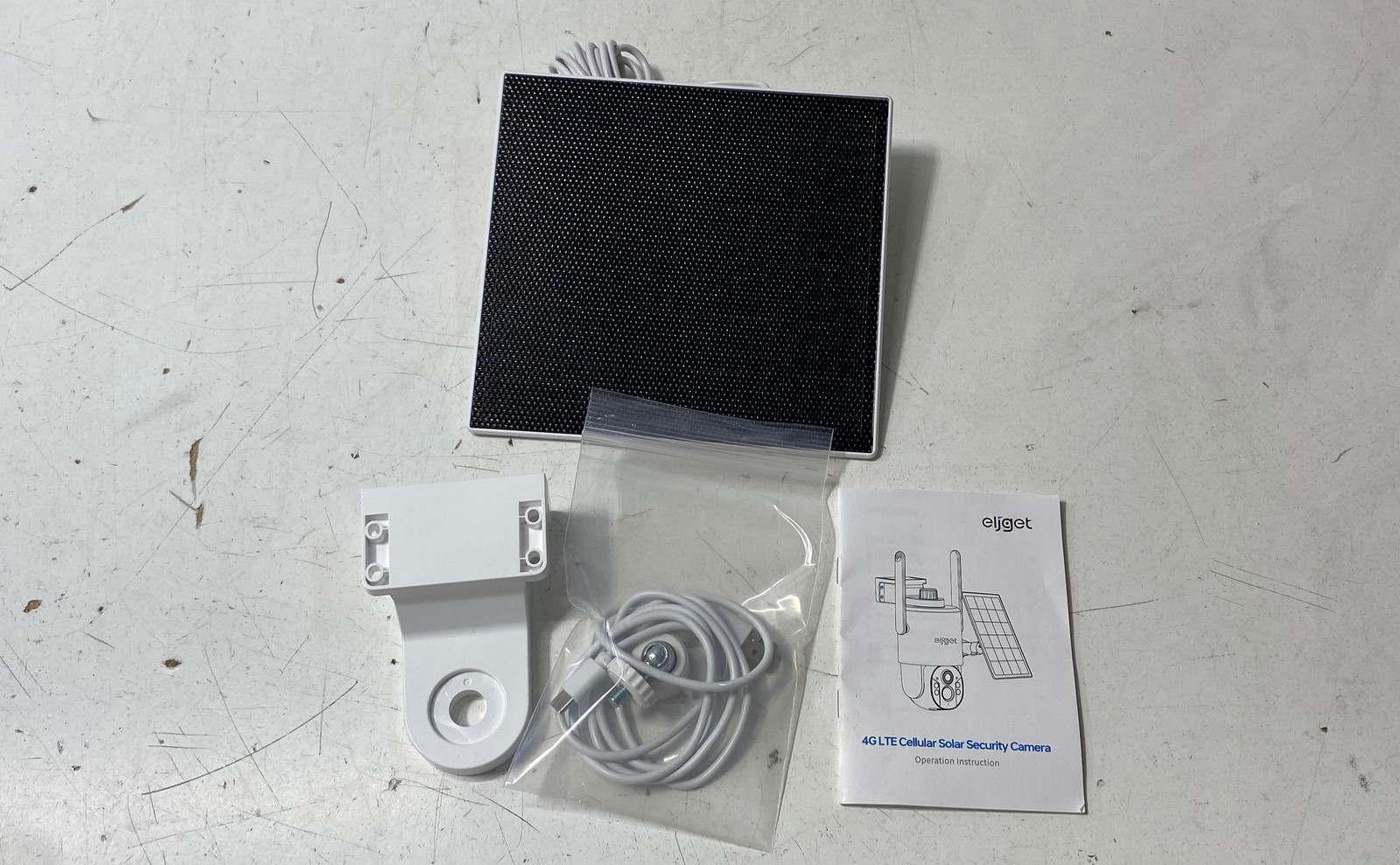 Eljget 4G LTE Pan & Tilt Wireless Solar Security Camera For Parts Not Tested