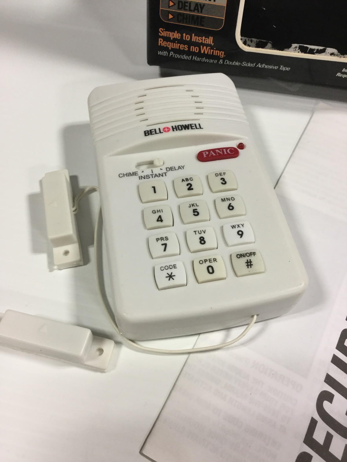 Vintage Bell Howell Secure Pro Keypad 110 Alarm System Panic Button Loud 7788