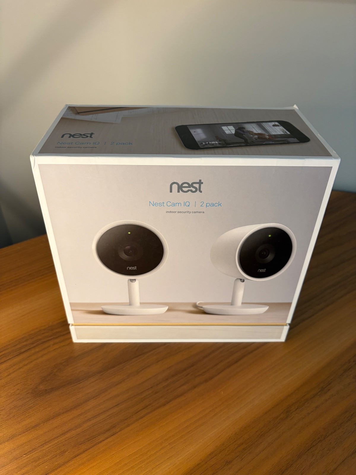 Two Google Nest NC3100US Cam IQ Indoor Wireless Security Camera – two total