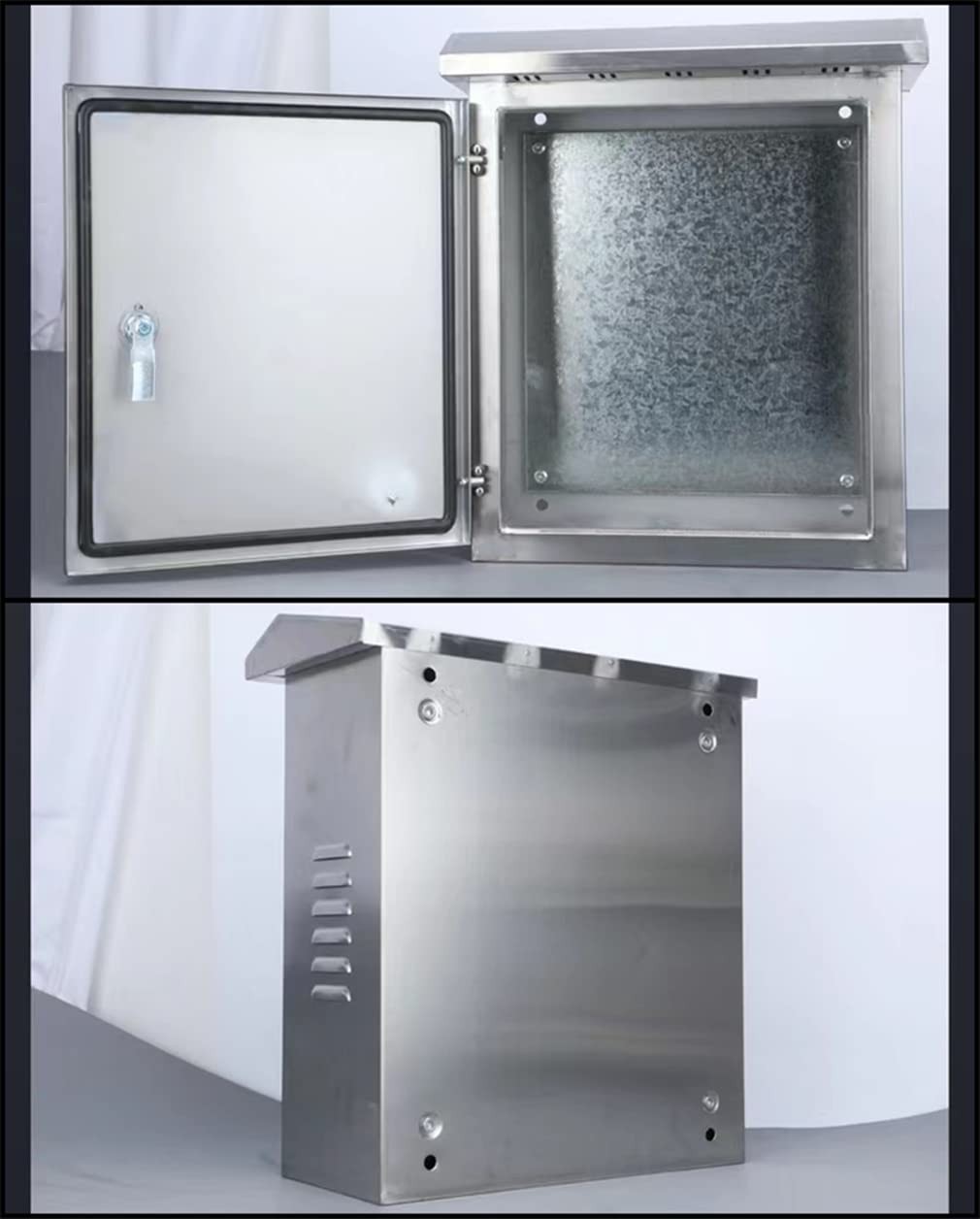 304 Stainless Steel Electrical Box 20” x 16” x x x 8”, Silver