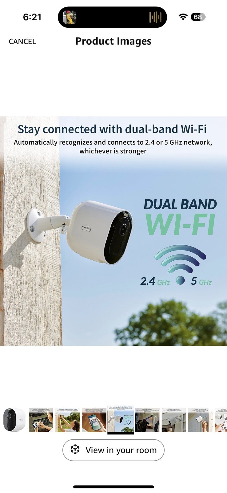Arlo Pro 5S 2K Indoor/Outdoor Wire Free Spotlight Security Camera – White…