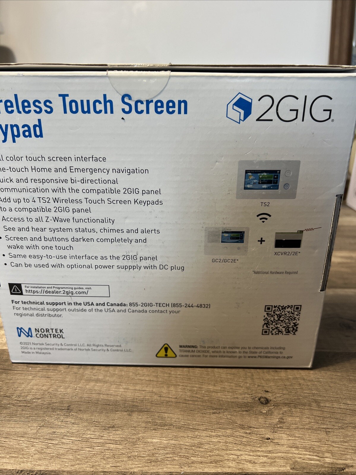 2Gig 2GIG-TS1-E Wireless Touch Screen Keypad
