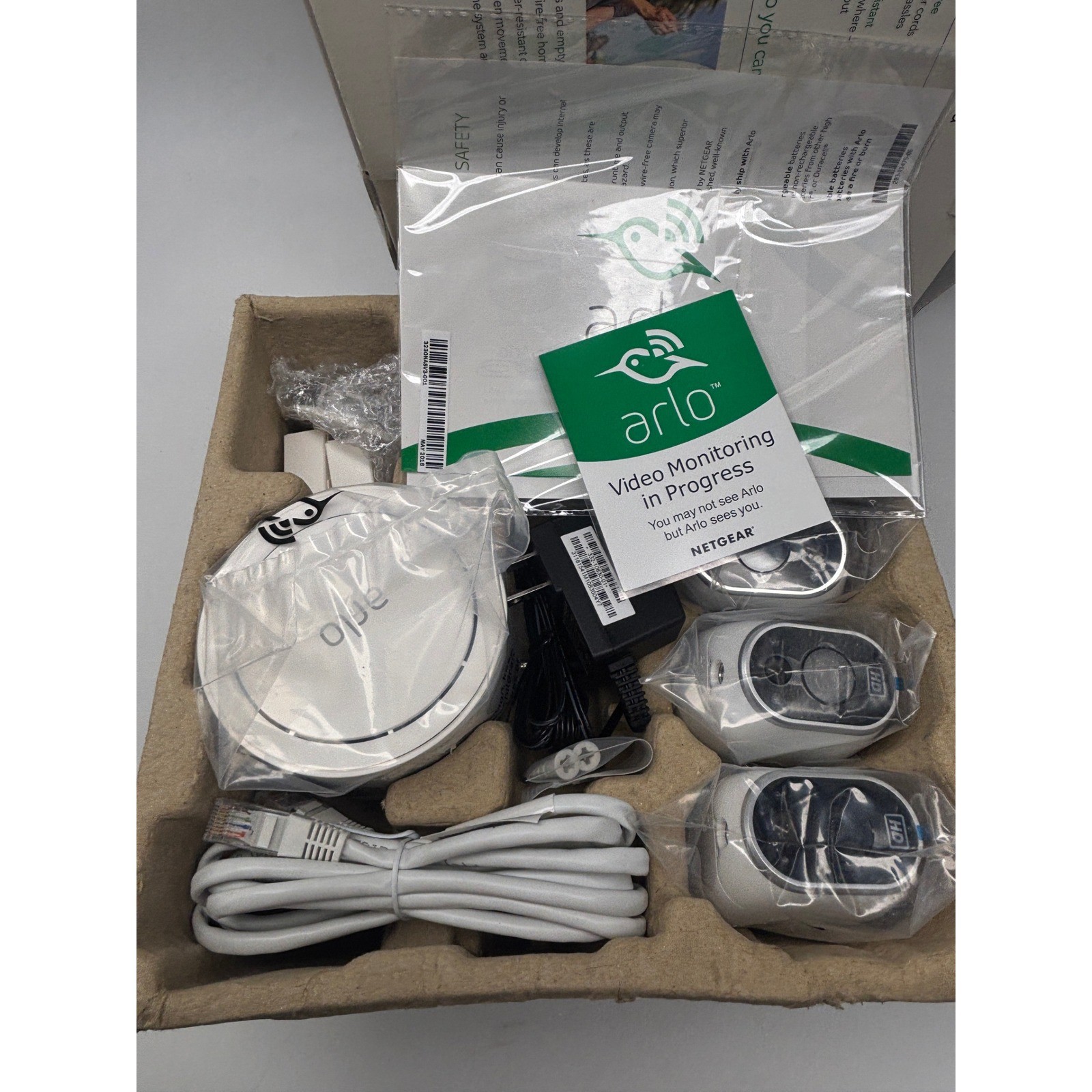 Netgear Arlo 3 Wire-Free HD Security Camera System VMS3330 Night Vision White
