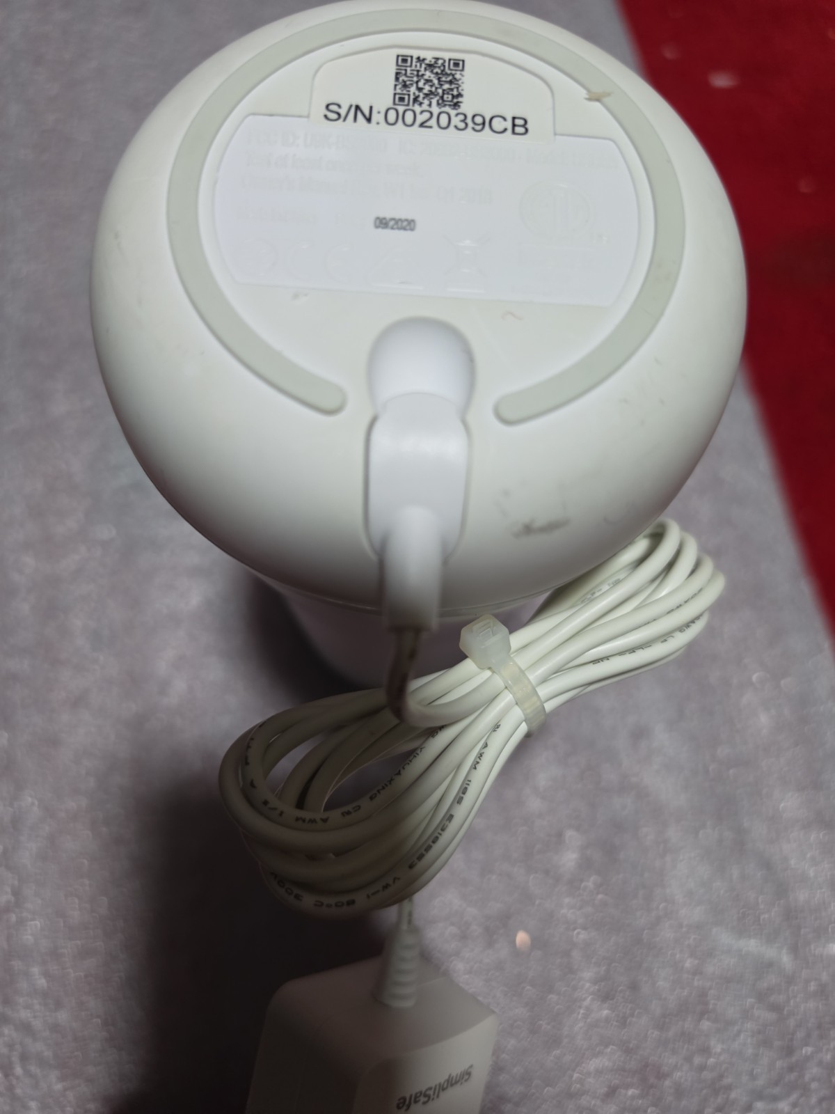 Simplisafe SSBS3 Home Security Alarm Base Station + Power Supply Simply Safe