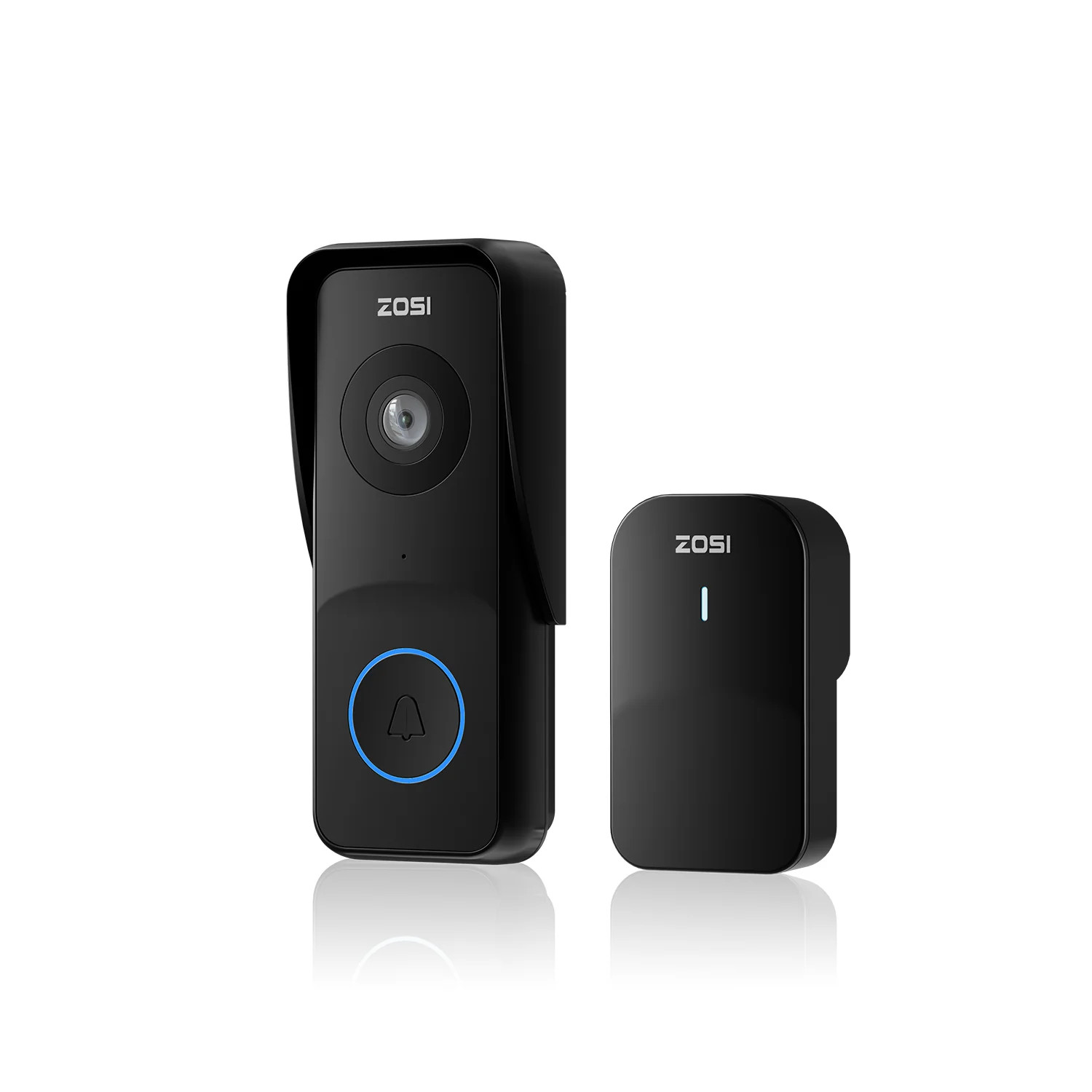 ZOSI 2.5K 5G WiFi Video Door Bell Camera Chime Doorbell Smart Person Detection