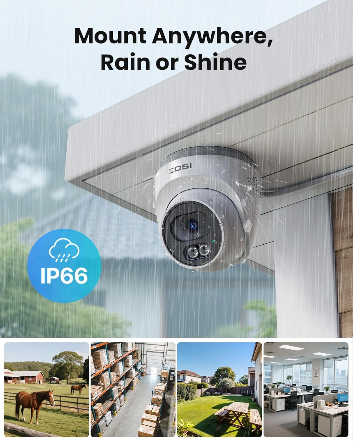 ZOSI C220 16CH 4K NVR PoE Security 4MP Camera System Outdoor 2 Way Audio 4TB HDD