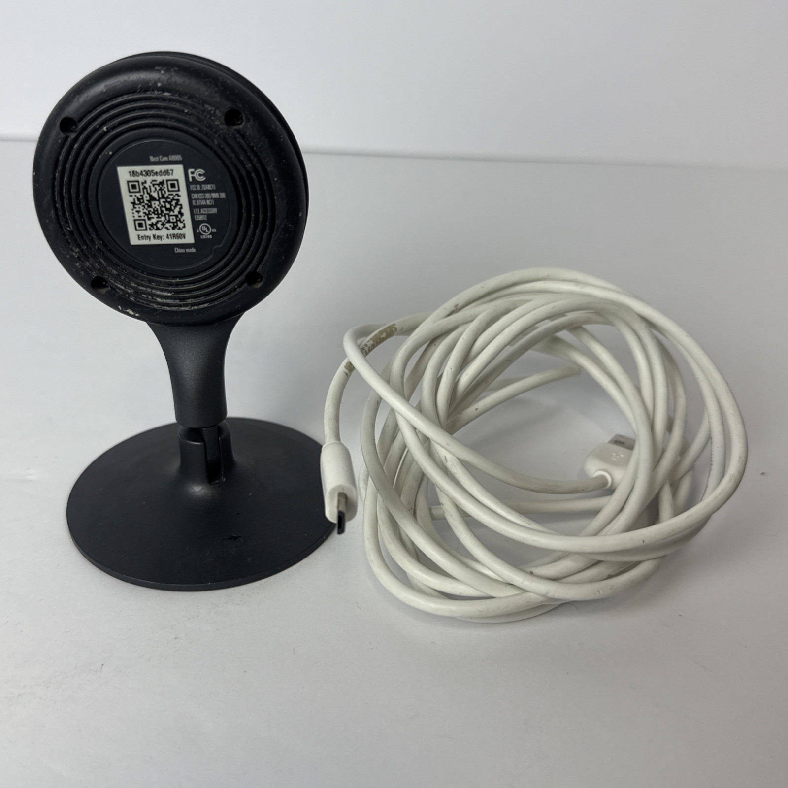 Google Nest Cam Indoor Security Camera A0005 1st Gen Tested Wired Pre-owned