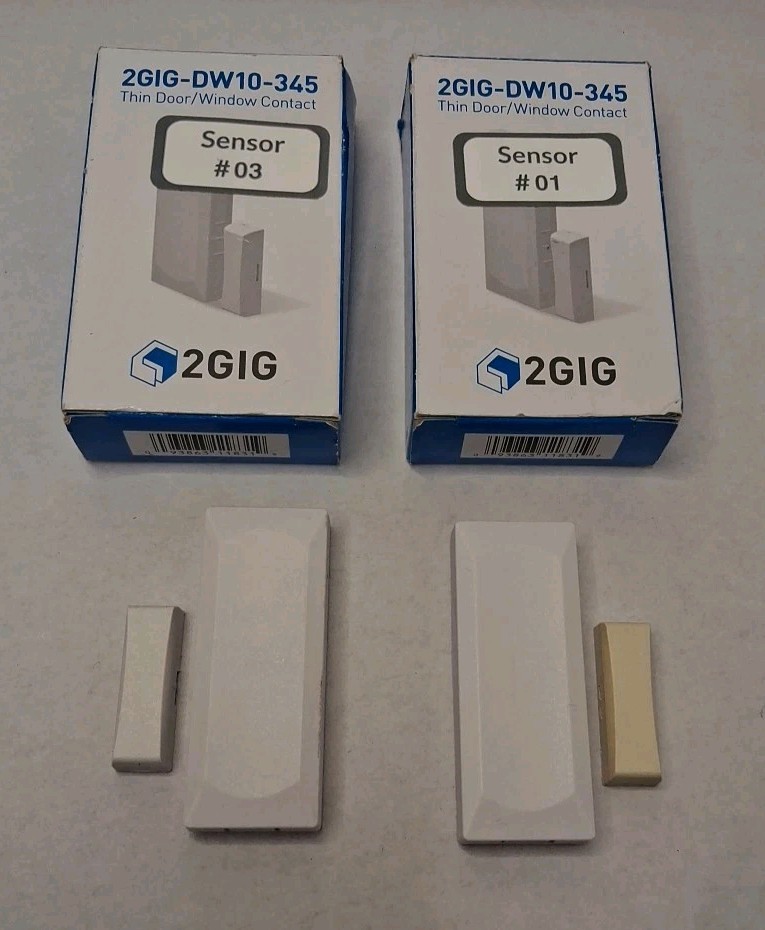 2GIG Alarm System 2GIG-GCX, Door/Window Sensors, Smoke Alarm, Motion Detector
