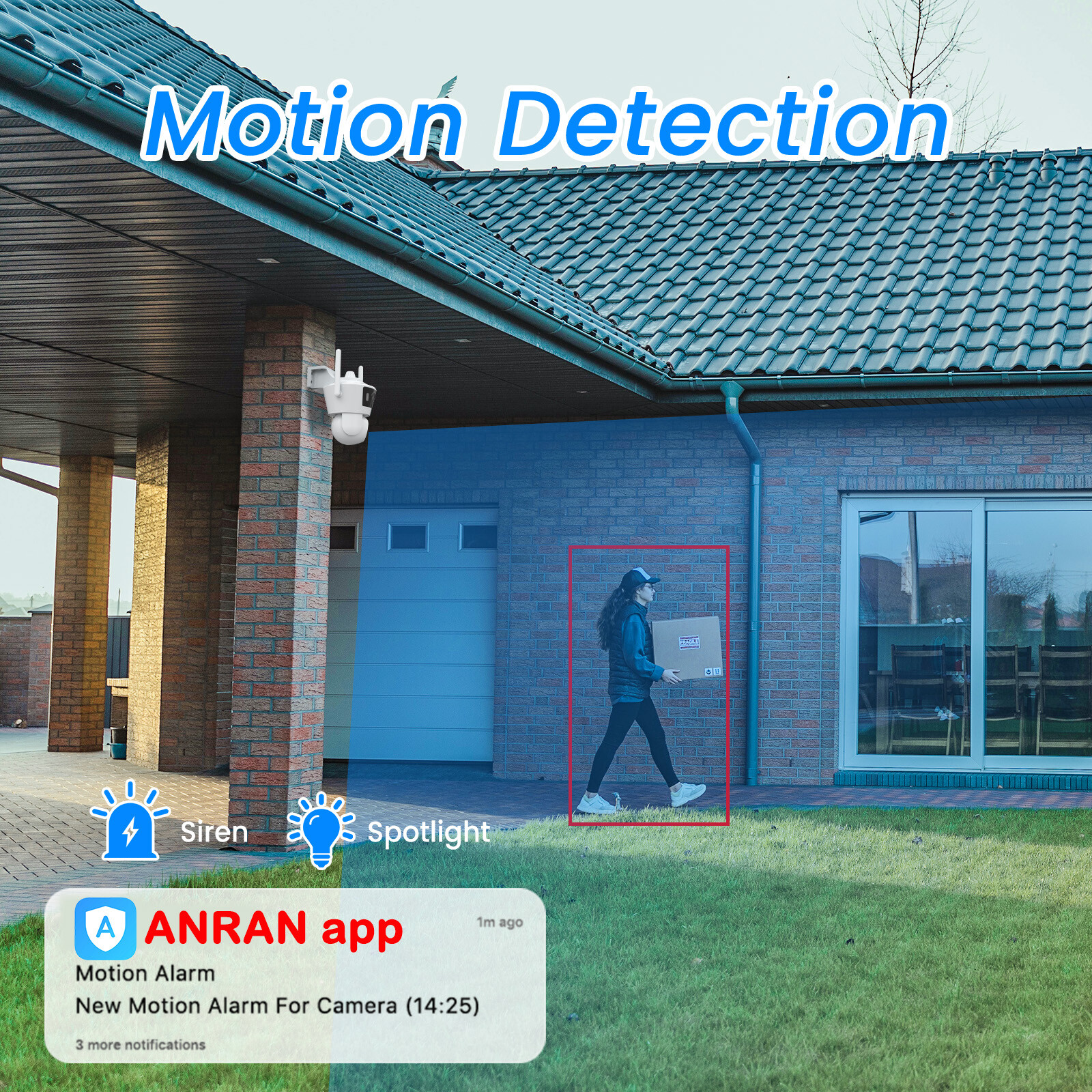 ANRAN 4MP Double Lens HD Wireless Security Camera Home WiFi Outdoor Night Vision