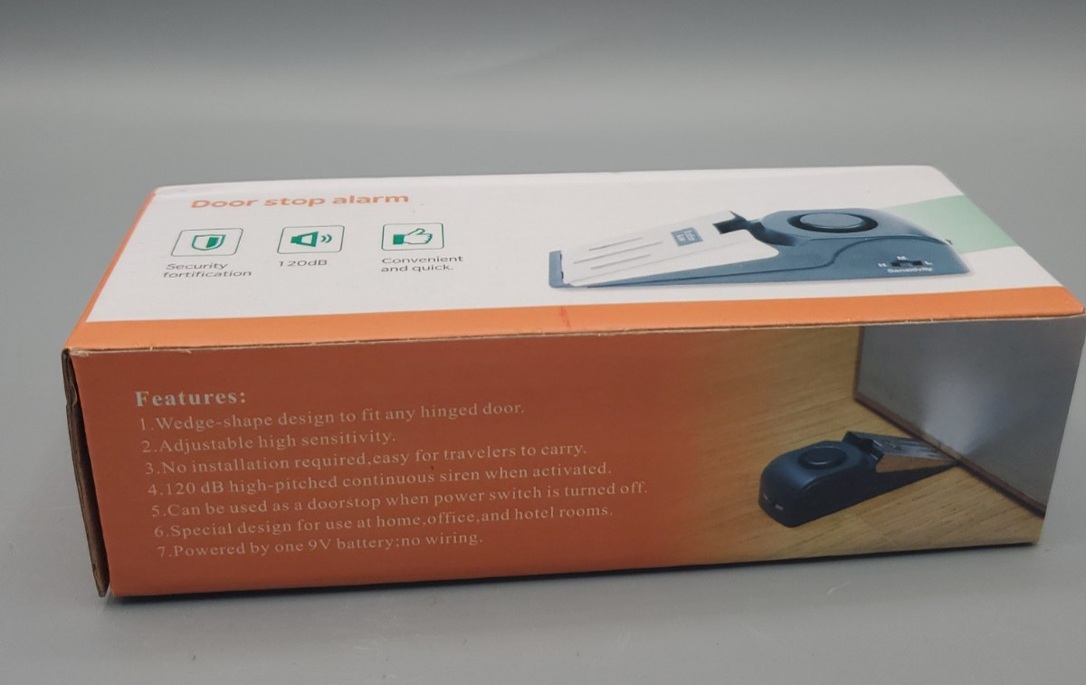 Security Door stop alarm- Adjustable Height- Portable- Travel- Office _ Home Use