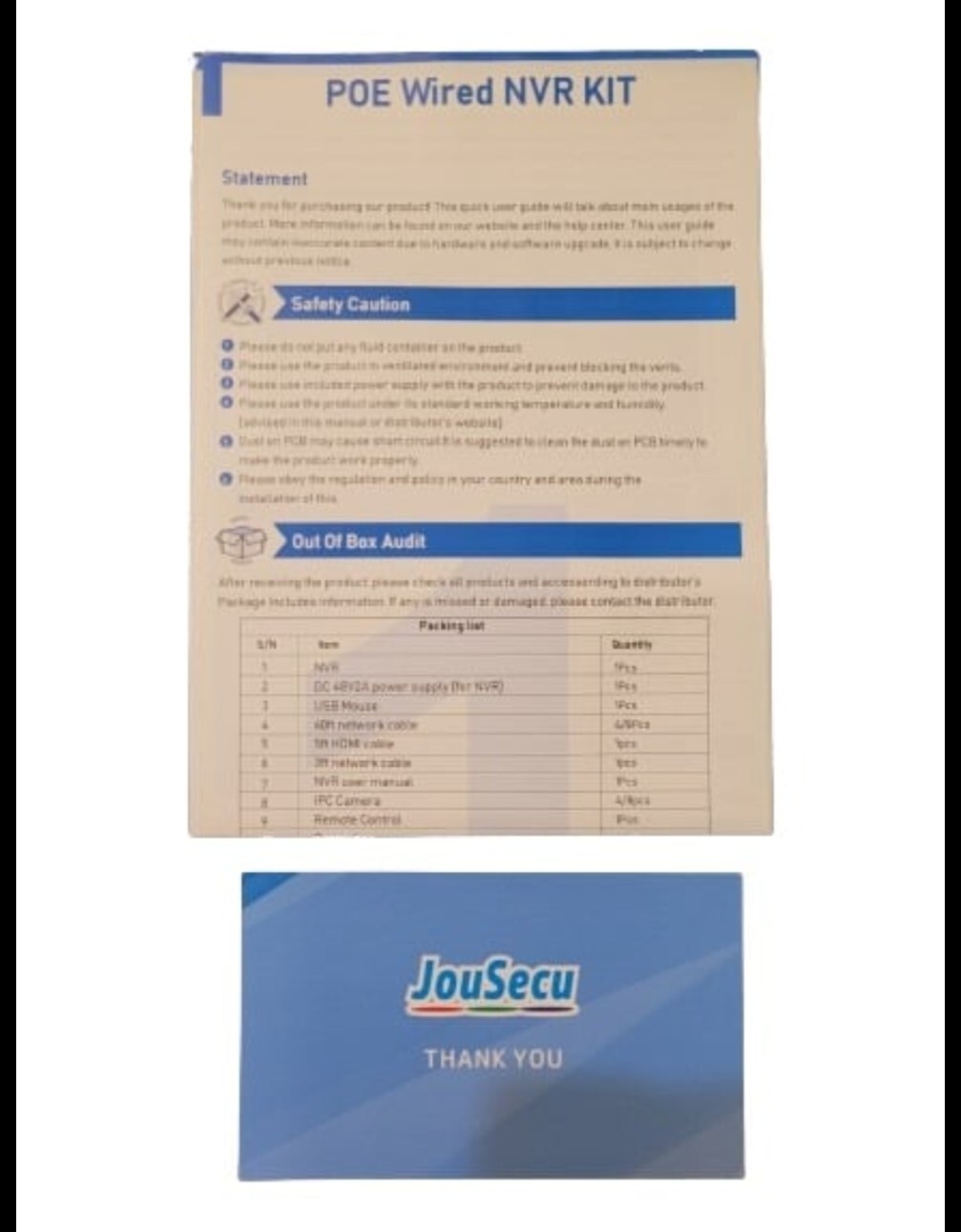 8CH 5MP POE NVR SYSTEM by JouSecu