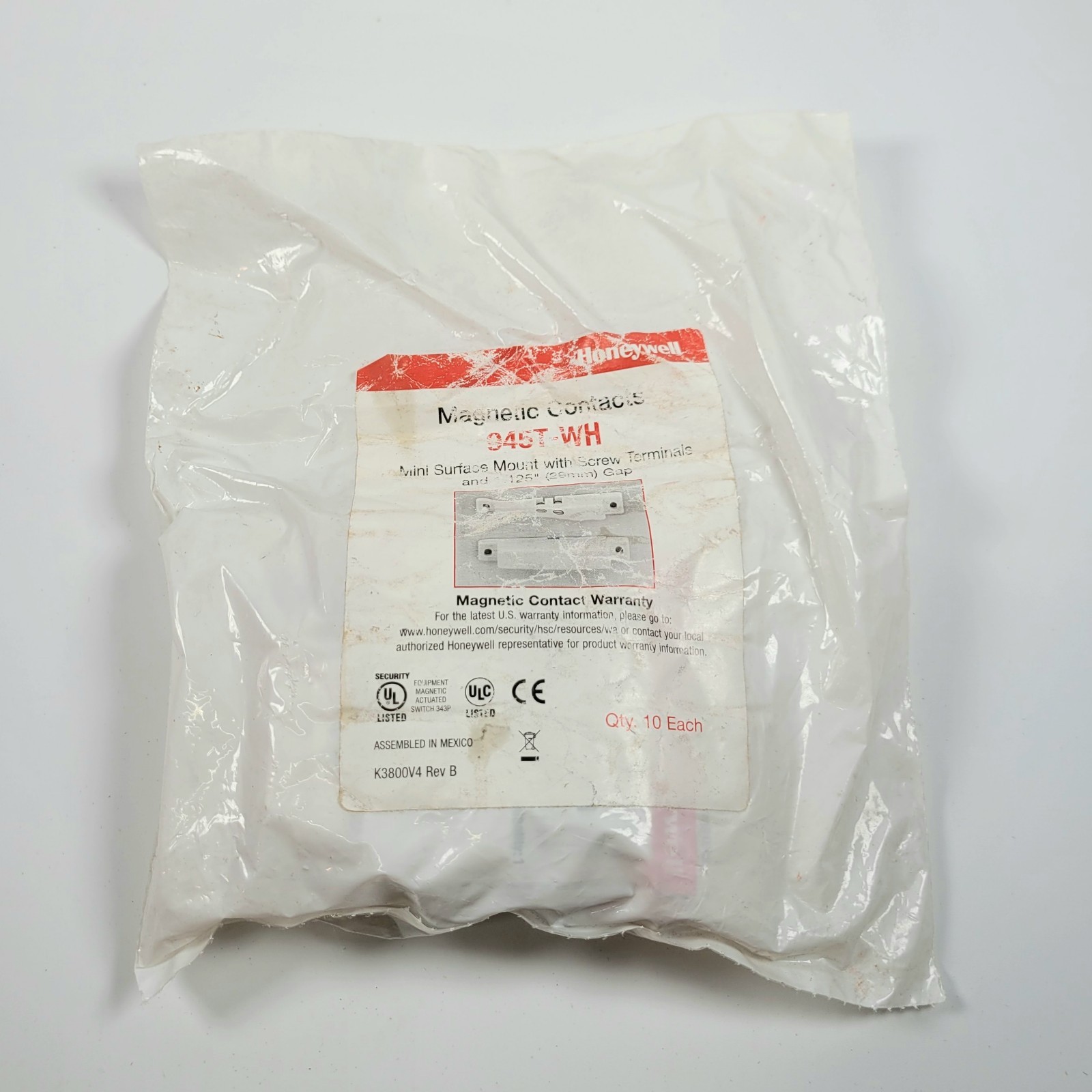 WHITE Honeywell Ademco 945T-WH Magnetic Contact Sensor 10 Pack – New Sealed