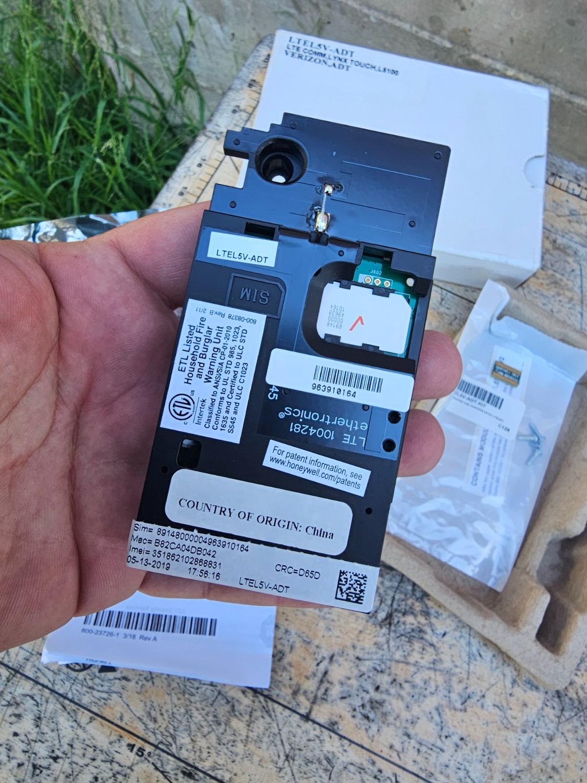 Honeywell LTEL5V-ADT LTE Communicator Connects Lynx Touch L5100 to ADT – Verizon