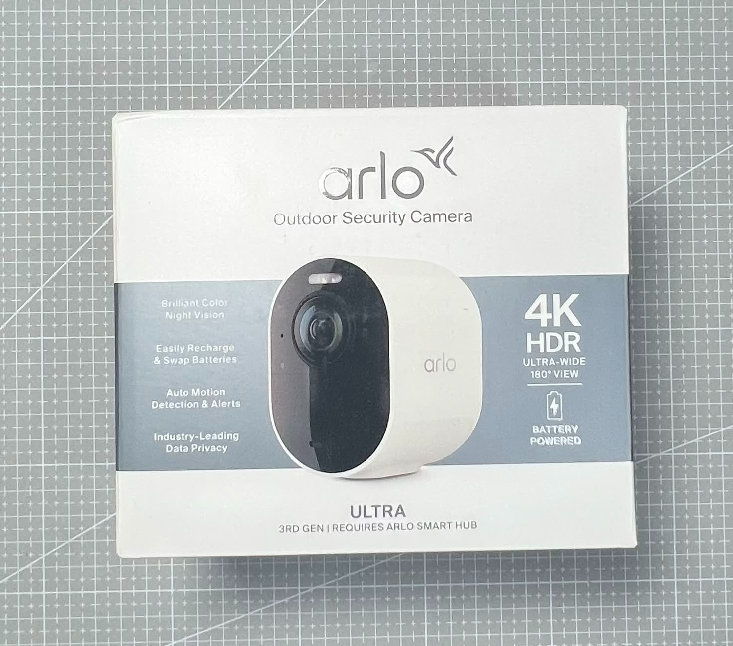 Arlo Ultra 4K 3rd Gen Single Add On Security Camera Battery Powered